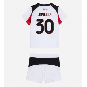 Billige Fotballdrakt AC Milan Ardon Jashari #30 Replika Bortedraktsett Barn 2025-26 Kortermet (med bukser)